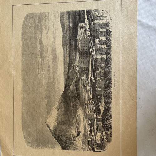 Chalcography prints used, set of 9 Athens and Greek islands 1857-1882