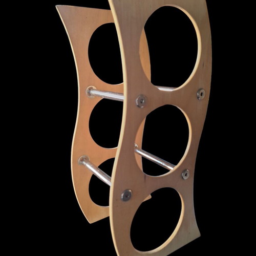 Tabletop bottle holder like new made of marine plywood