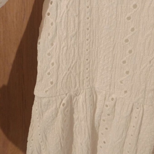 Sinsay White Guipure Dress New Size L with 3/4 Sleeve