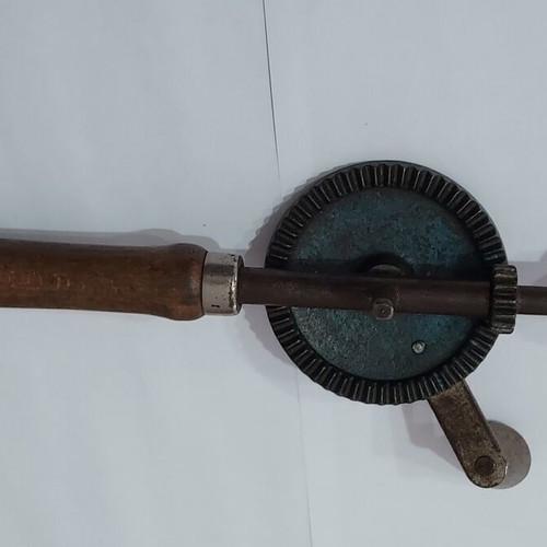 Hand drill vintage used with gears collectible (1950?)