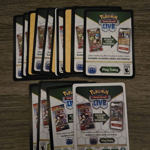 Pokémon TCG bundle with energy cards, VSTAR marker and live codes, like new
