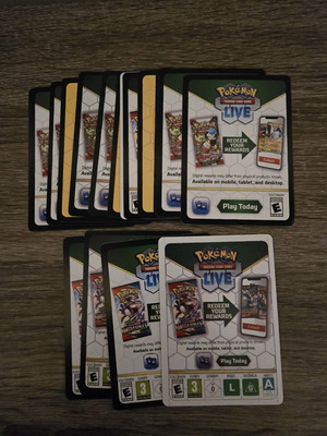 Pokémon TCG bundle with energy cards, VSTAR marker and live codes, like new