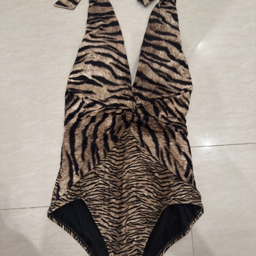 Michael Kors swimsuit, black and brown, size M