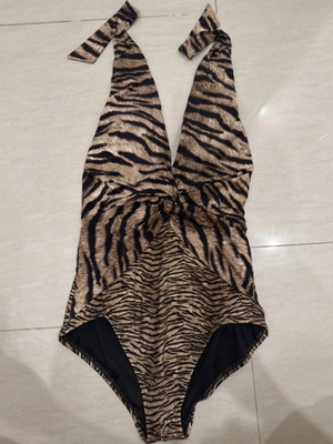 Michael Kors swimsuit, black and brown, size M