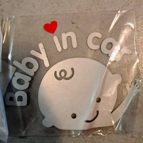 Baby in Car Car Sticker new, cute design with heart