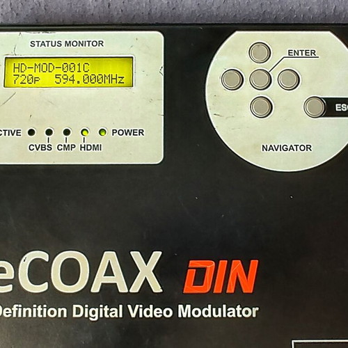 VeCOAX DIN HD digital video modulator used, made in USA