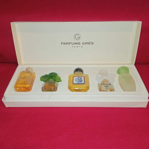 Parfums Grès Paris vintage complete set of 5 miniatures used