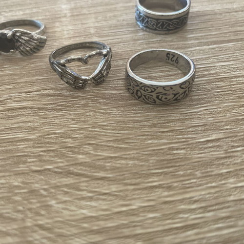 Rings set of four stainless steel new