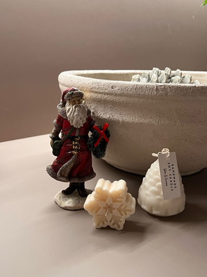 Christmas candle set snowflake and pinecone made to order