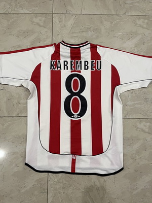 Karembeu Olympiakos Jersey used, size Medium, authentic