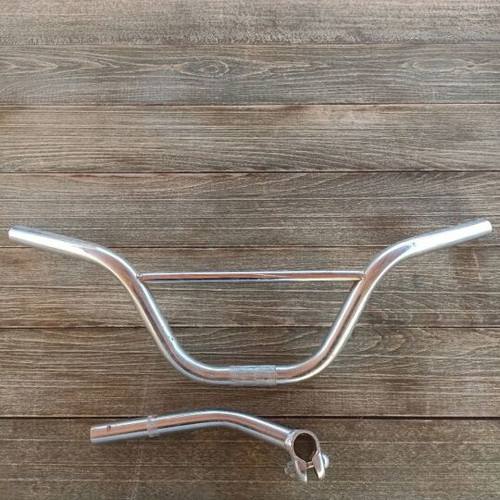 Silver bicycle handlebar with stem like new