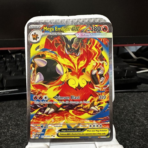 Pokémon Mega Emboar ex 273/217 Ascended Heroes card like new