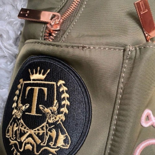 Ted Baker Slogan Appliqué Nylon Backpack like new, multicolor