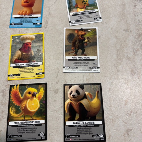 Brainrot cards rare, set of six, new