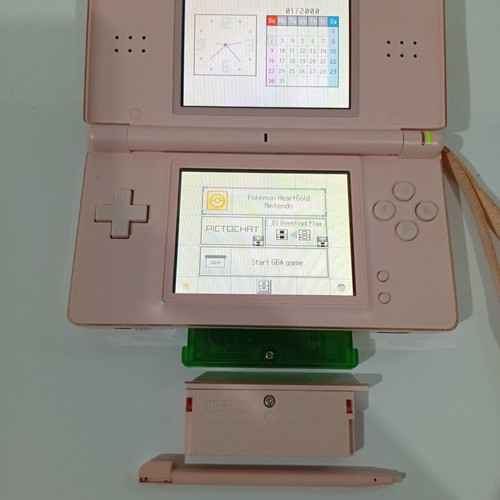 Nintendo DS Lite console with Pokemon Leafgreen game used