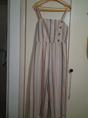 Primark striped jumpsuit size M like new
