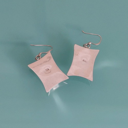 Silver 925 handmade Gianniotika dangling earrings with mother of pearl new