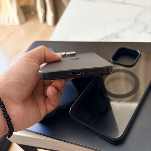 IPhone 15 Pro Max 256GB like new with two cases and USB-C cable