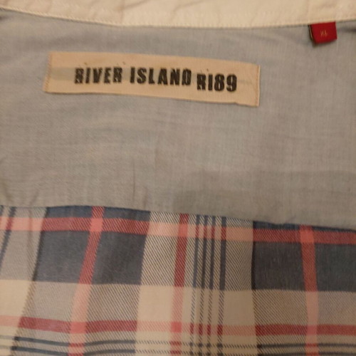 River Island men's checkered shirt XL like new