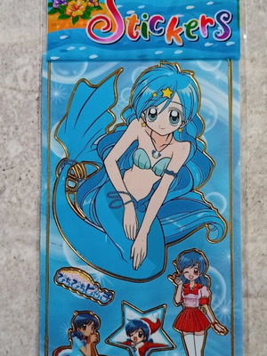 Mermaid Melody Hanon Stickers new with gold foil