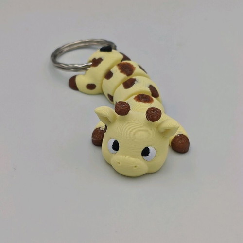 Animal keychains new, set of 6 3D articulated