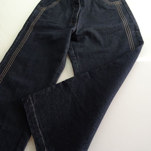 Set jeans crop blue-black Italian NoS pants and Zara blouse new NoM