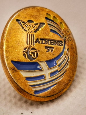 Athens 1997 pin like new, collectible