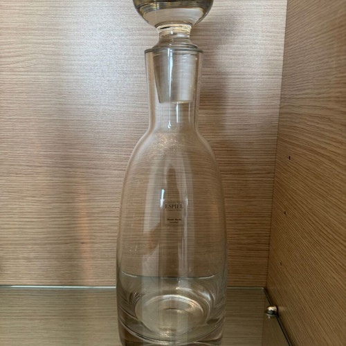 Espiel Bottle made of handmade crystal like new with lid