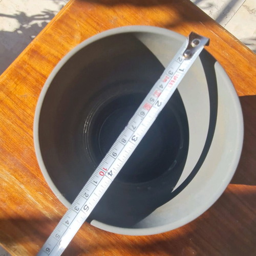 Small ceramic flowerpot with glazing, like new, no drainage hole