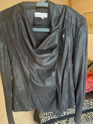 Light jacket Philosophy like new, leather effect black and grey