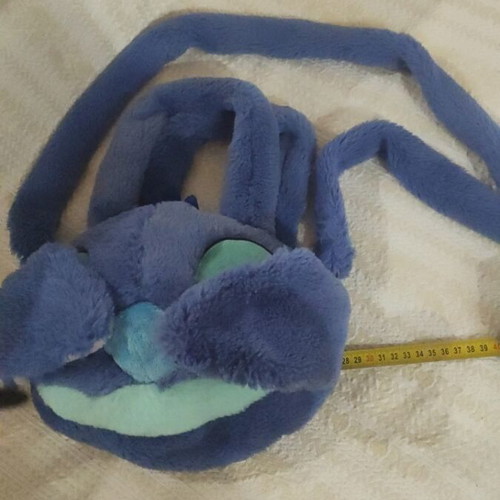 Stitch plush bag like new, large size, blue