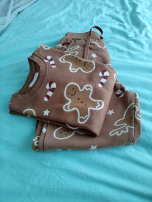 Sinsay tracksuit set used, brown, size 128 cm