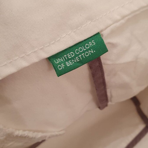 United Colors of Benetton white jacket with hood, size S