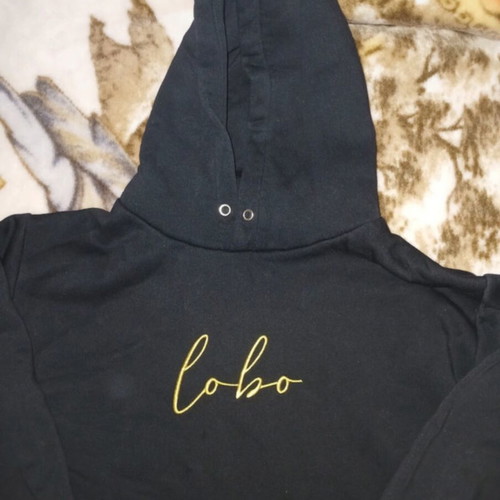 Lobo Merchcode Hoodie XL Like New Black with Gold Embroidery