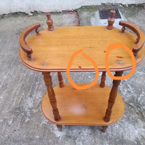 Granny's wooden auxiliary table used
