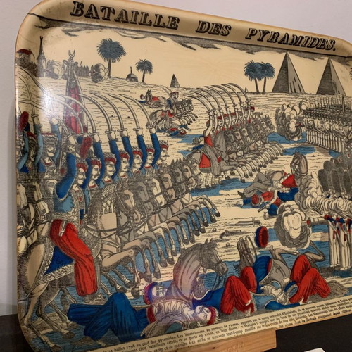 Decorative tray used Napoleon Bonaparte Battle of the Pyramids