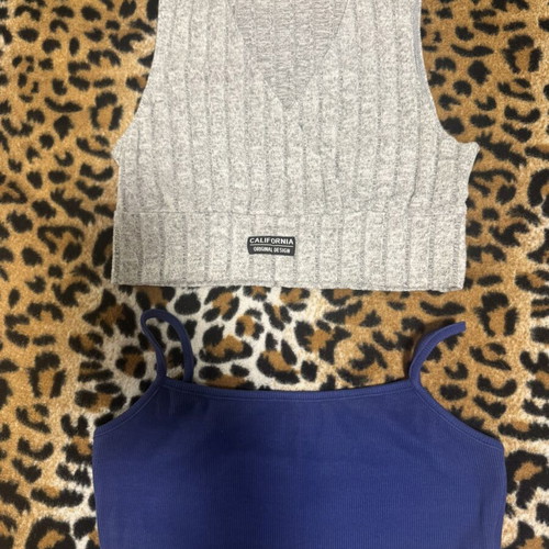 Shein tops size S like new, grey and blue