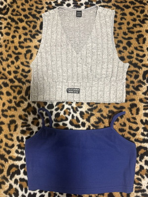 Shein tops size S like new, grey and blue