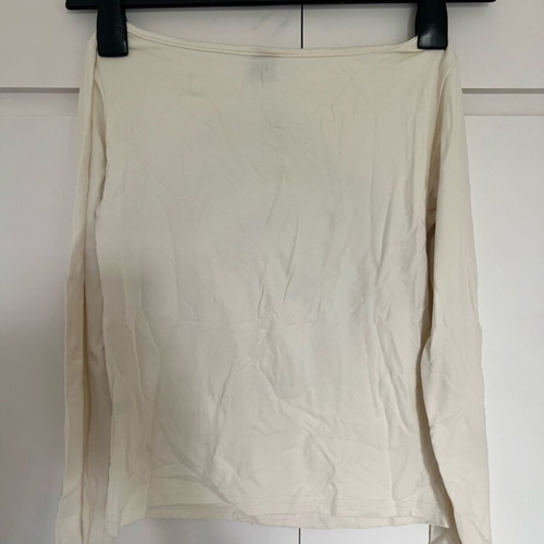 Italian blouse like new, white and brown with transparent design