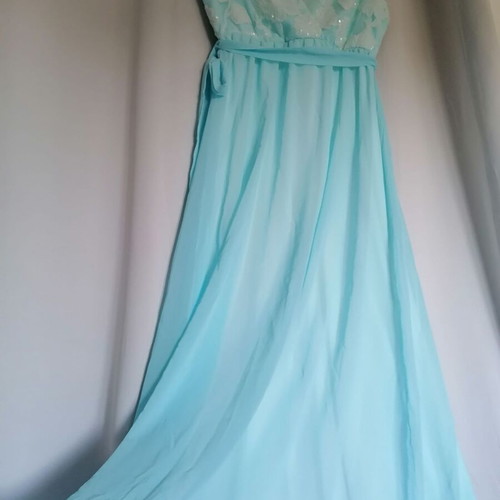 Maxi dress Shine 2gether new, turquoise, size M/L