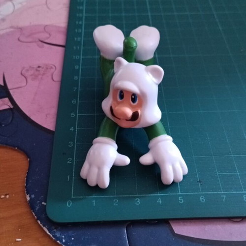 Cat Luigi figure from Nintendo Super Mario series, used