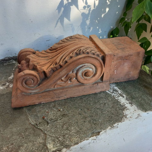 Ceramic frieze used with phytomorphic design, antique
