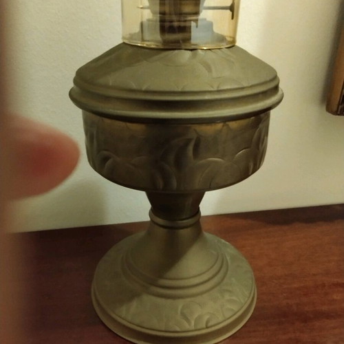 Handmade Athithinos brass lamp like new with wick