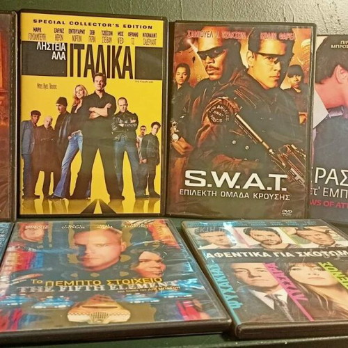 DVD set of 9 action, comedy and adventure movies like new with subtitles