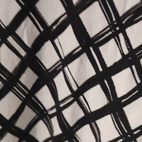 Cotton blouse black and white like new, size XL