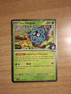 Erika's Tangela Cosmos Foil ASC 007 Pokemon TCG Card Like New