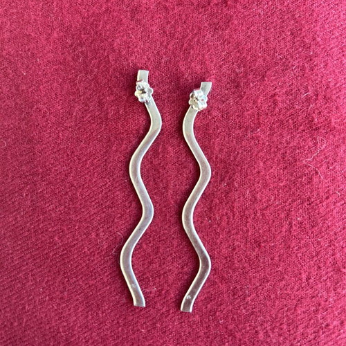Vintage silver long earrings 7 cm, like new