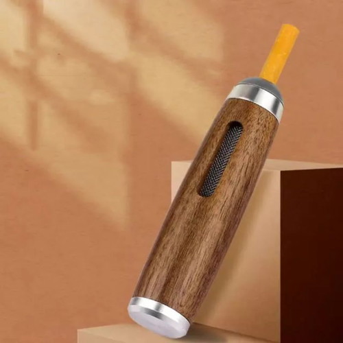Portable Car Ashtray with Wooden Holder new