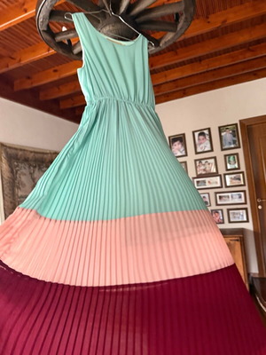 Pleated dress like new, turquoise, size S