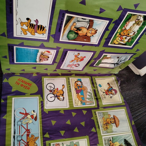 Garfield sticker album used, rare Greek complete